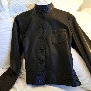 Lauren Ralph Lauren Rare  Leather button down jacket